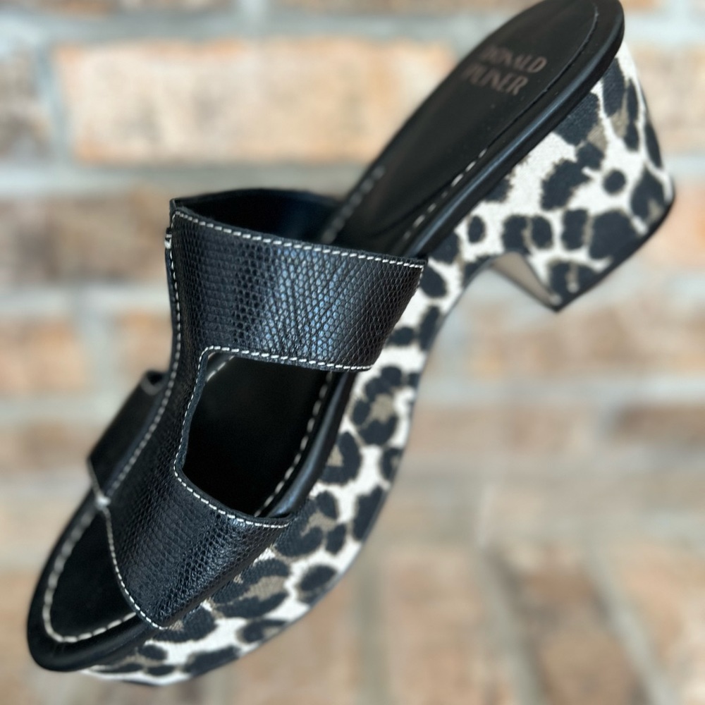 Donald Pliner Disco Lizard Embossed Women's Platform Heeled Sandal